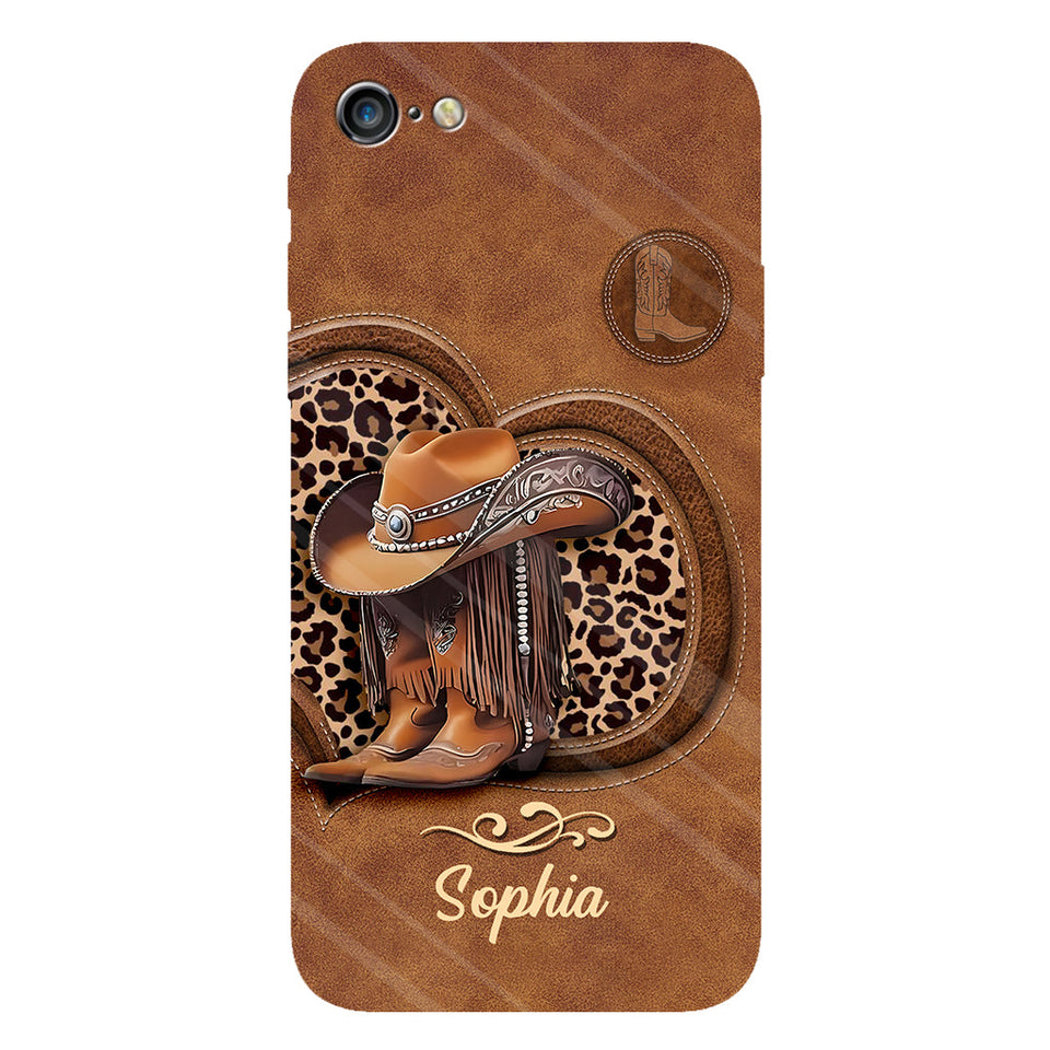 Cowgirl Boots - Personalized Cowgirl Full Print Phone Case