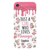 Just A Girl Who Loves Flamingos - Personalized Flamingo Full Print Phone Case