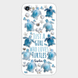 Just A Girl Who Loves Turtles - Personalized Turtle Full Print Phone Case