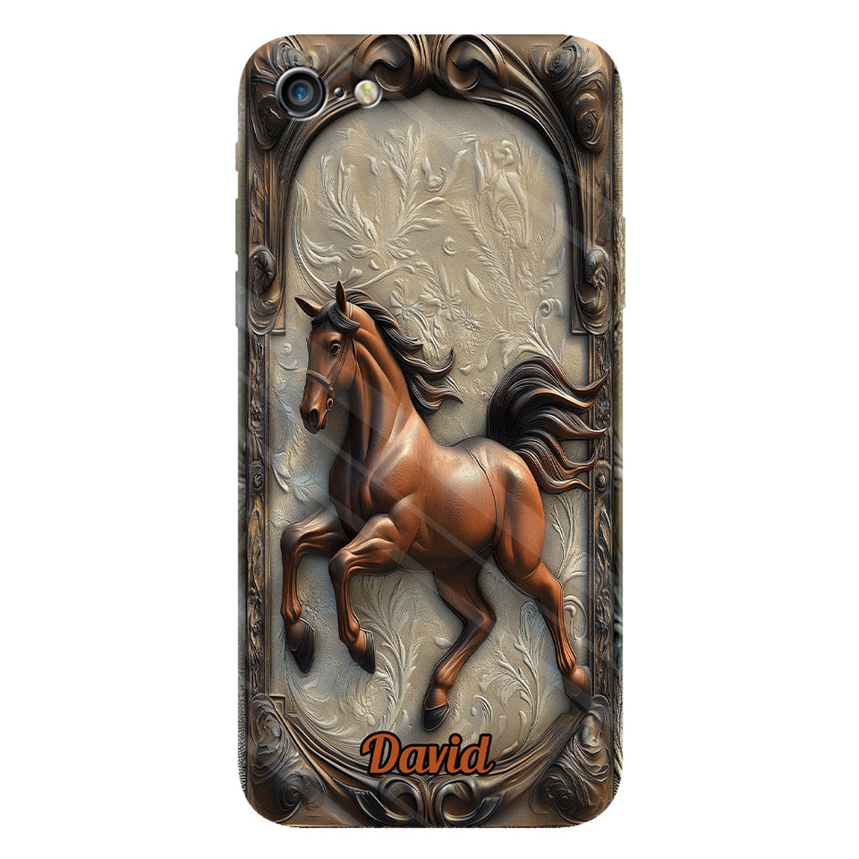 Love Horse - Personalized Horse Full Print Phone Case