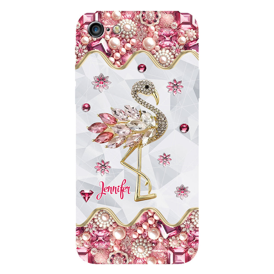 Just A Girl Who Loves Flamingos - Personalized Flamingo Full Print Phone Case
