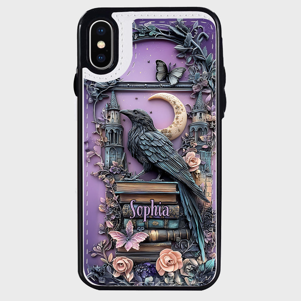 Dark Academia Book Reader - Personalized Book Foldable Wallet Phone Case