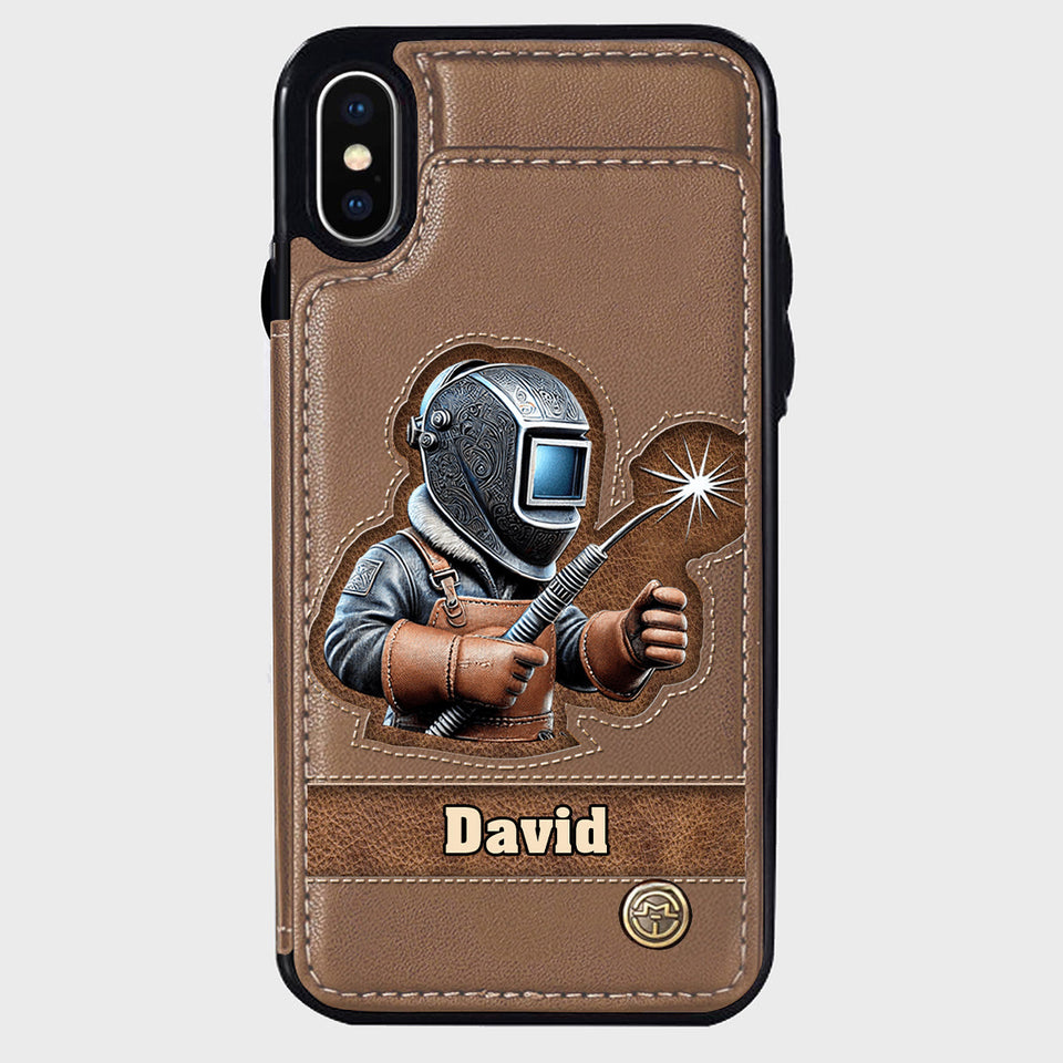 Strong Ones Become Welder - Personalized Welder Wallet Phone Case