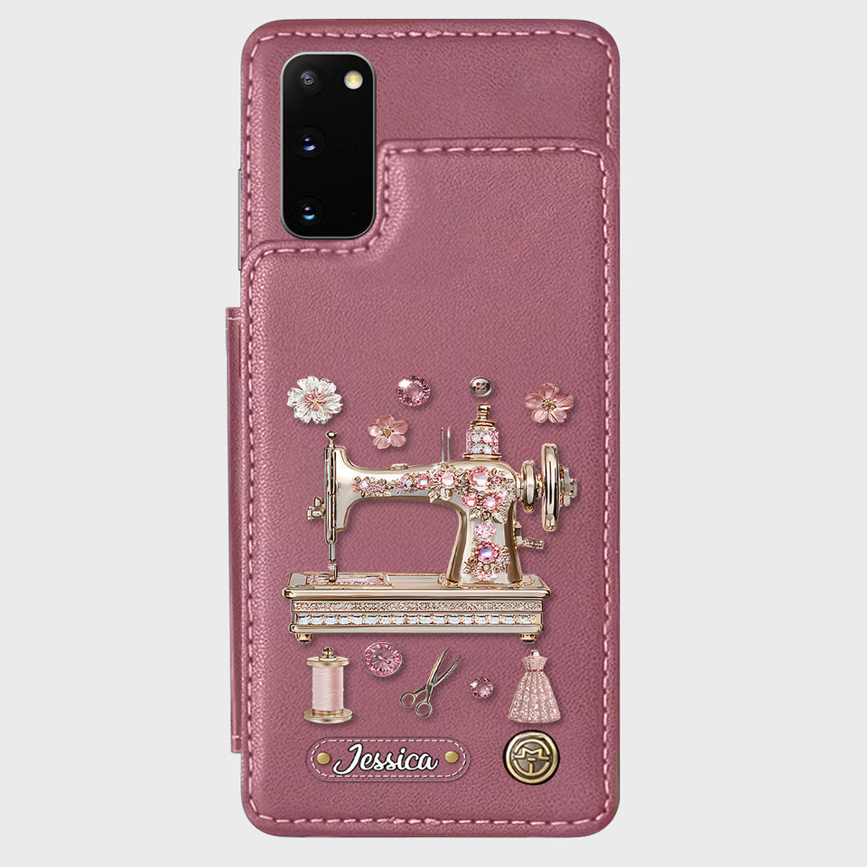 Beautiful Sewing Machine - Personalized Sewing Wallet Phone Case