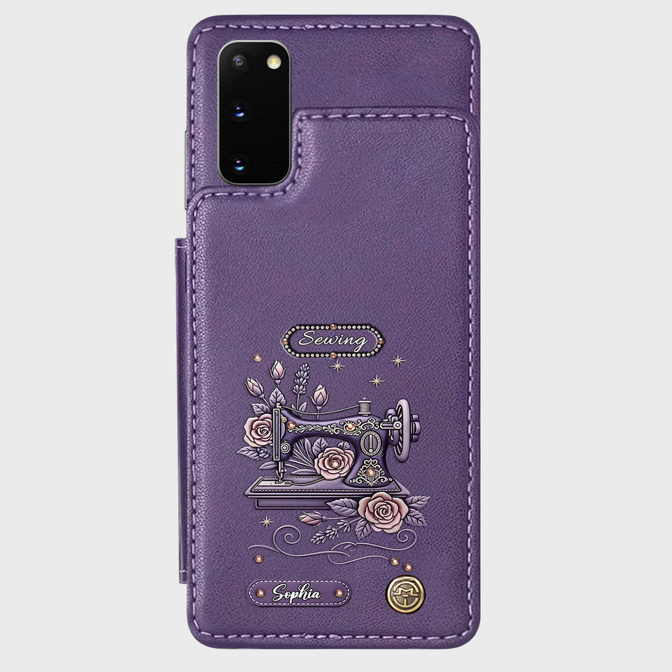 Love Sewing - Personalized Sewing Wallet Phone Case