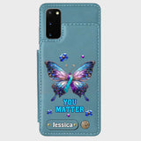 Vous comptez - Étui portefeuille personnalisé pour téléphone portable, conçu pour la prévention du suicide