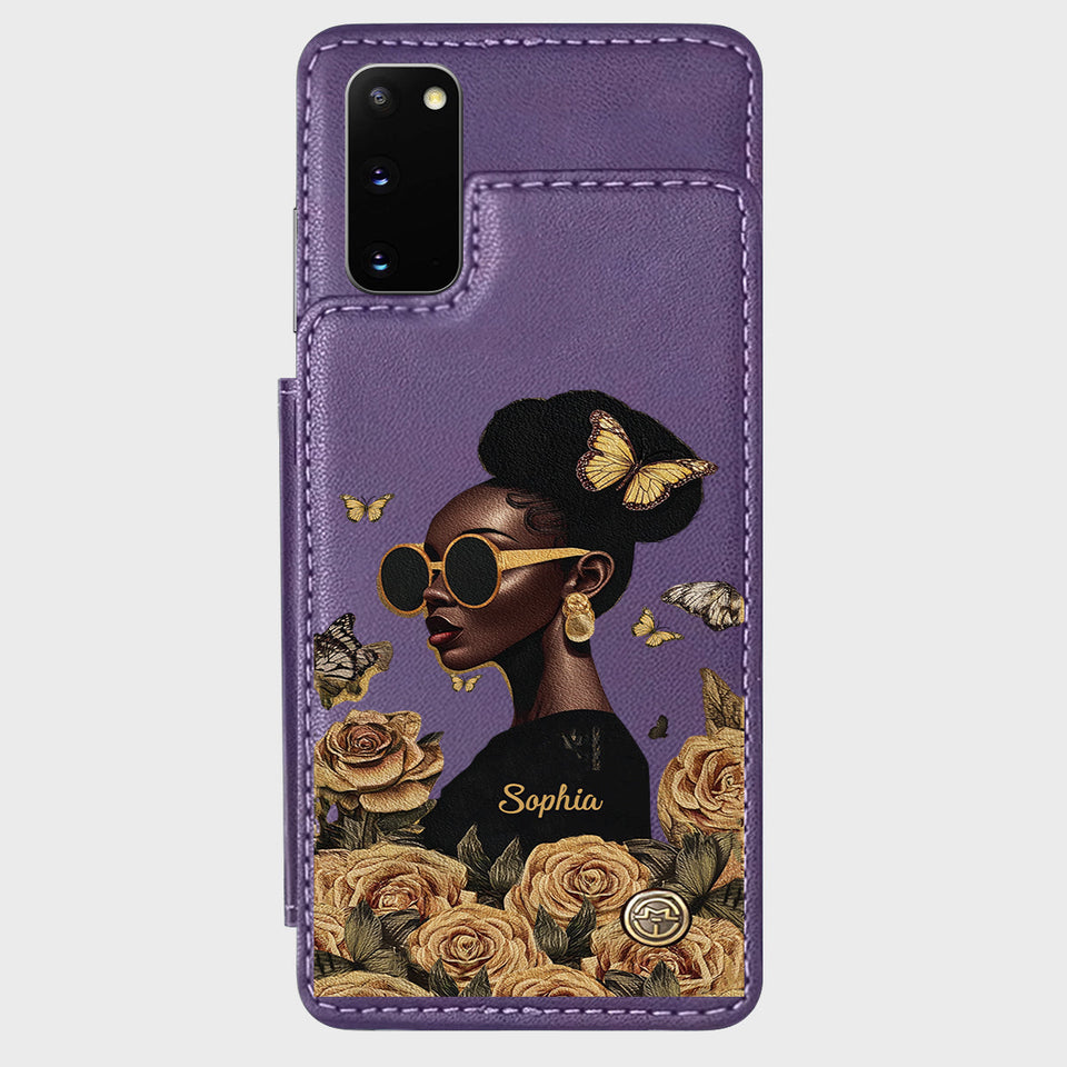 Empowered Beauty - Personalized African American Wallet Phone Case