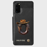 Western Style Name Initial Letter - Personalized Cowboy/Cowgirl Wallet Phone Case