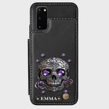 Beautiful Skull And Roses - Personalized Skull Wallet Phone Case