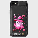 Pink Ghost - Personalized Breast Cancer Awareness Wallet Phone Case