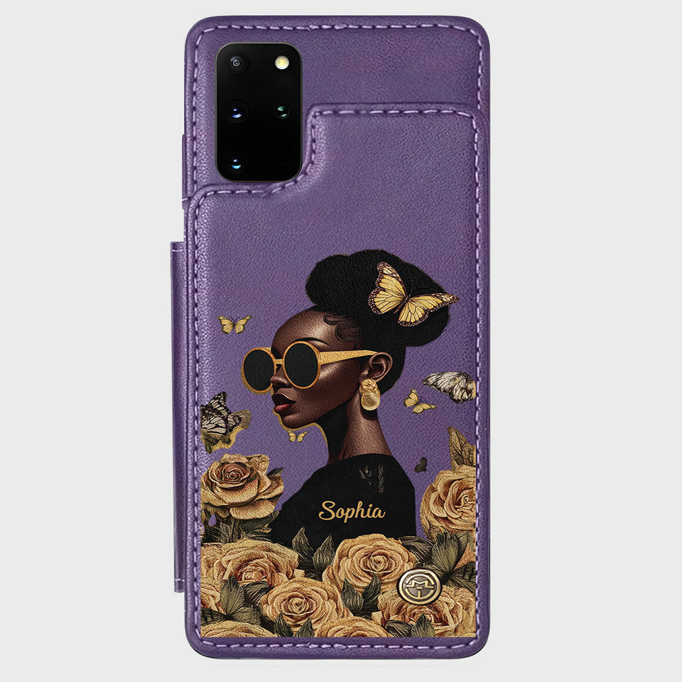 Empowered Beauty - Personalized African American Wallet Phone Case