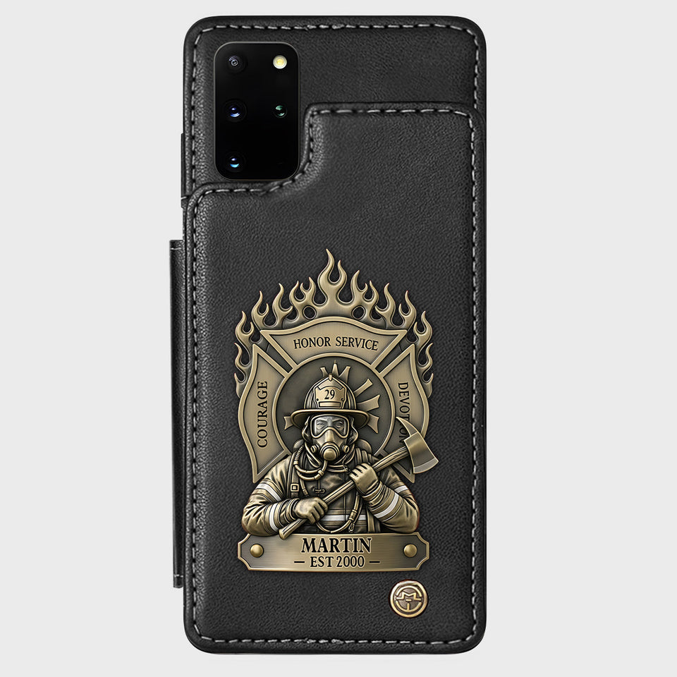 Proud Firefighter - Personalized Firefighter Wallet Phone Case
