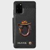 Western Style Name Initial Letter - Personalized Cowboy/Cowgirl Wallet Phone Case
