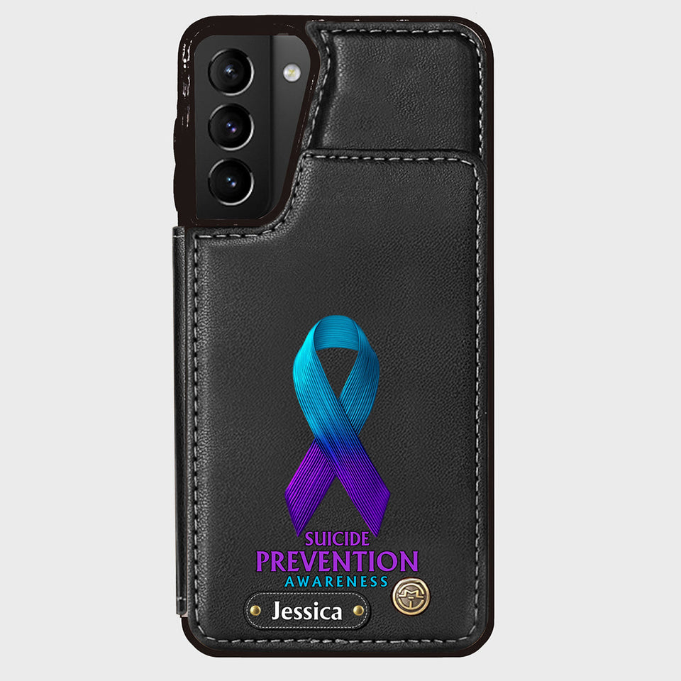 Vous comptez - Étui portefeuille personnalisé pour téléphone portable, conçu pour la prévention du suicide