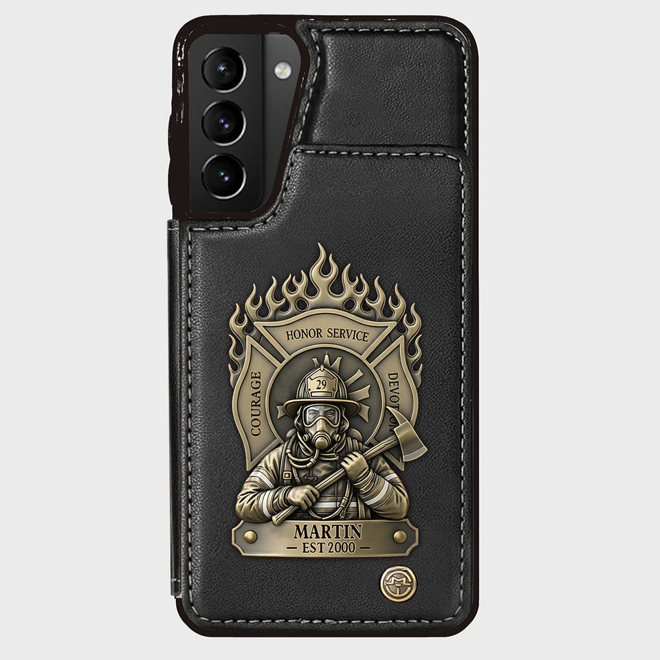 Proud Firefighter - Personalized Firefighter Wallet Phone Case