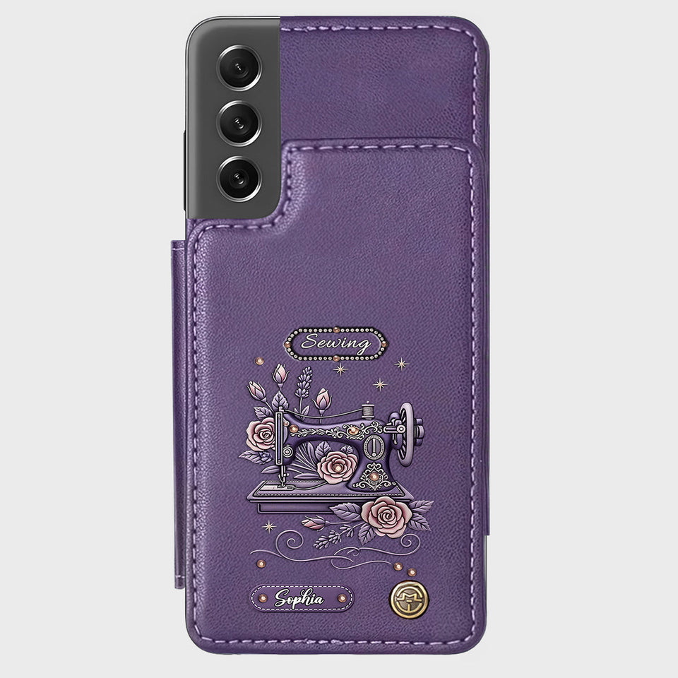 Love Sewing - Personalized Sewing Wallet Phone Case