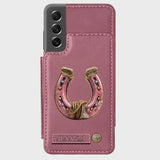 Horseshoe - Personalized Horse Wallet Phone Case