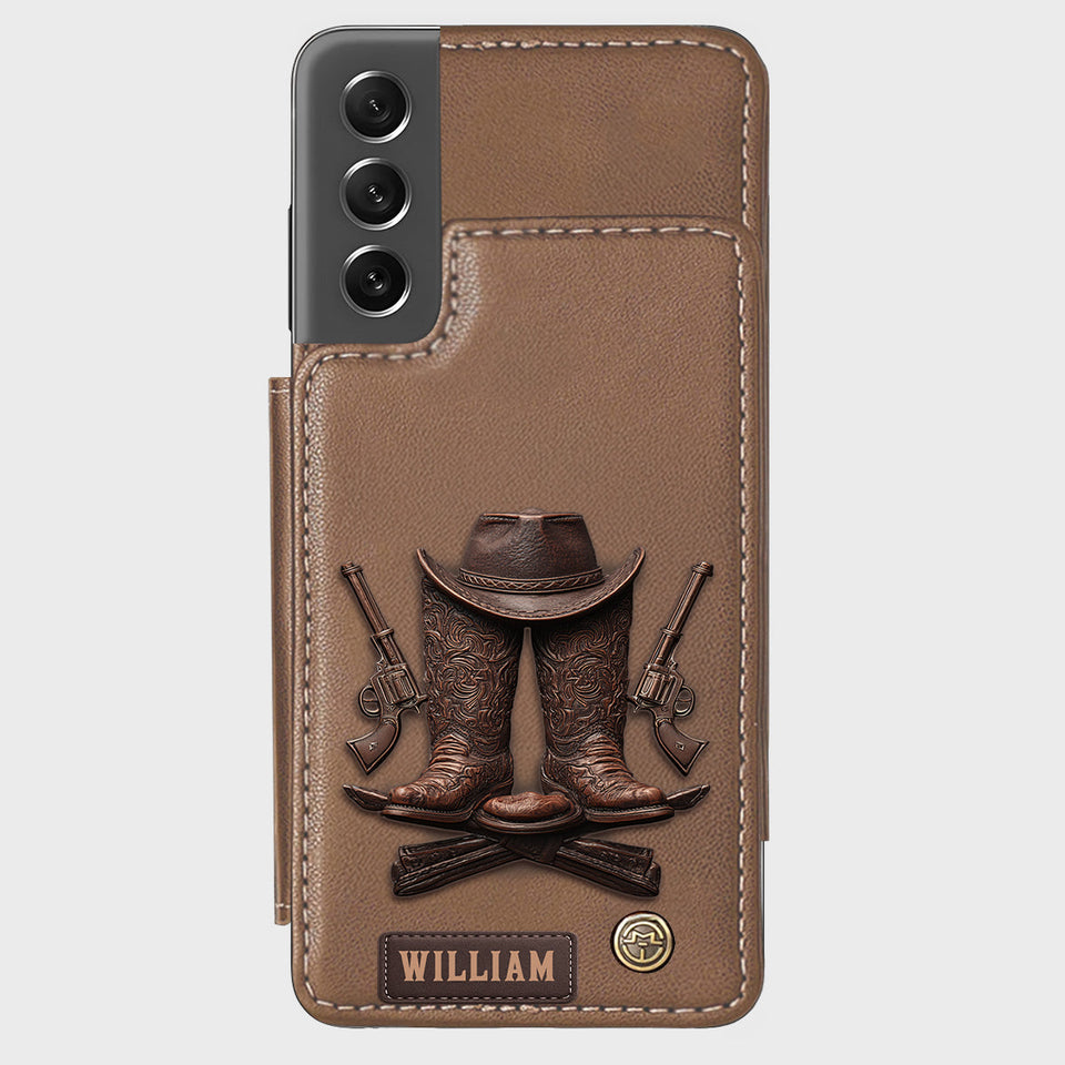 Western Spirit - Personalized Western Outfit Wallet Phone Case