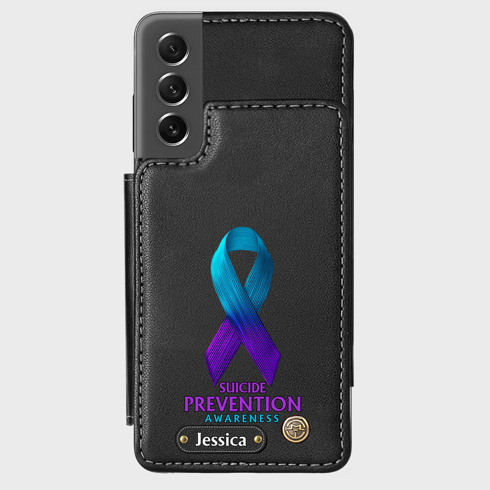 Vous comptez - Étui portefeuille personnalisé pour téléphone portable, conçu pour la prévention du suicide