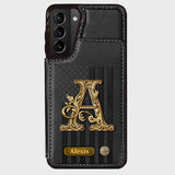 Initial Gift For Him, Gift For Man,... - Personalized Wallet Phone Case