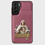 Virgin Mary Memorial - Personalized Memorial Wallet Phone Case