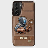 Strong Ones Become Welder - Personalized Welder Wallet Phone Case