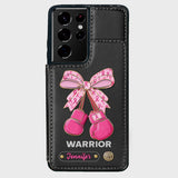 Warrior - Personalized Breast Cancer Awareness Wallet Phone Case