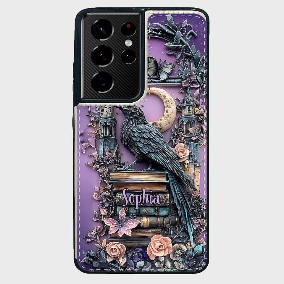 Dark Academia Book Reader - Personalized Book Foldable Wallet Phone Case