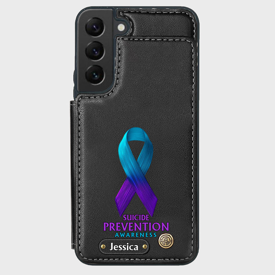 Vous comptez - Étui portefeuille personnalisé pour téléphone portable, conçu pour la prévention du suicide