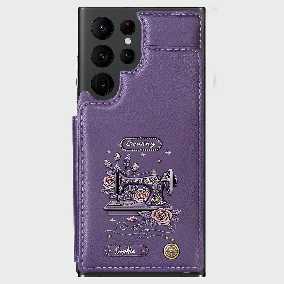 Love Sewing - Personalized Sewing Wallet Phone Case