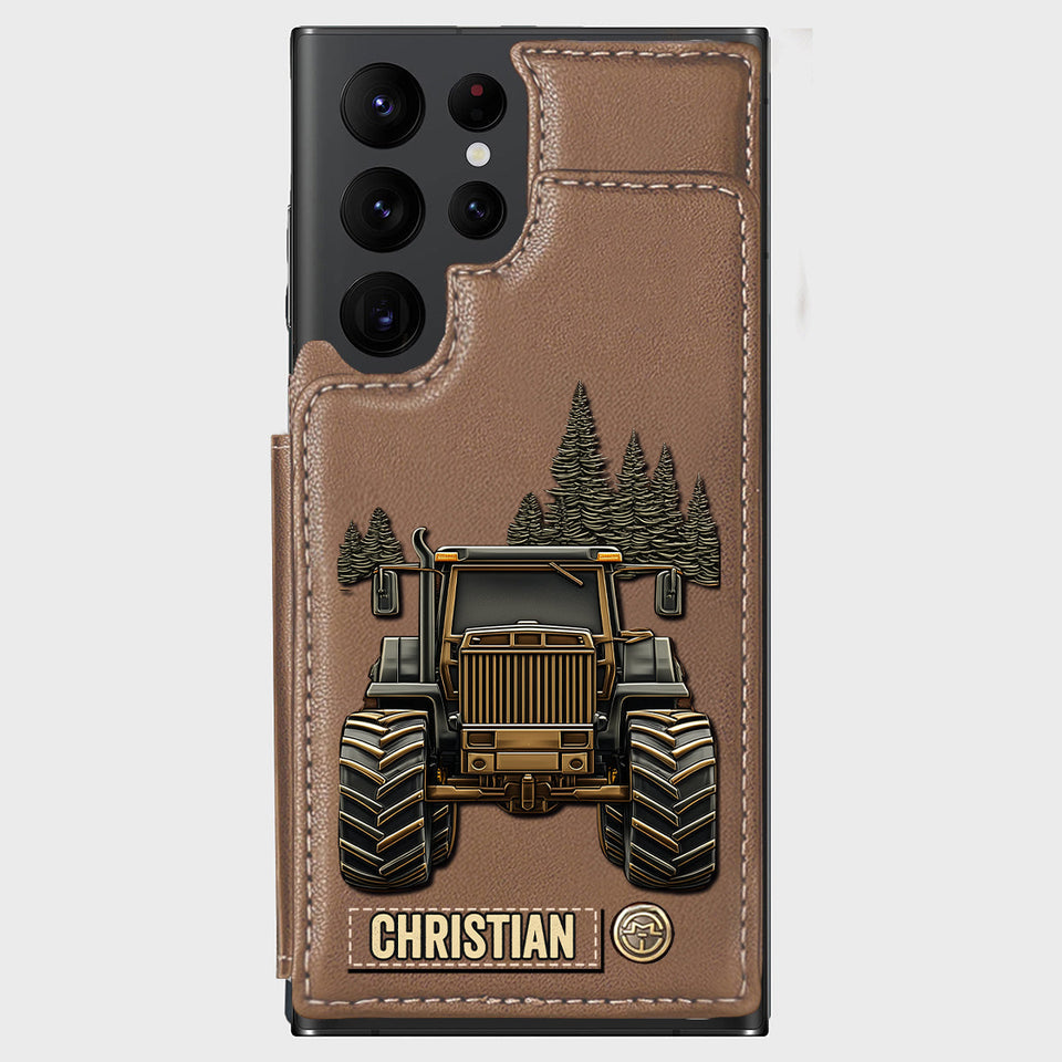 Tractor Ride - Personalized Tractor Wallet Phone Case