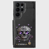 Beautiful Skull And Roses - Personalized Skull Wallet Phone Case