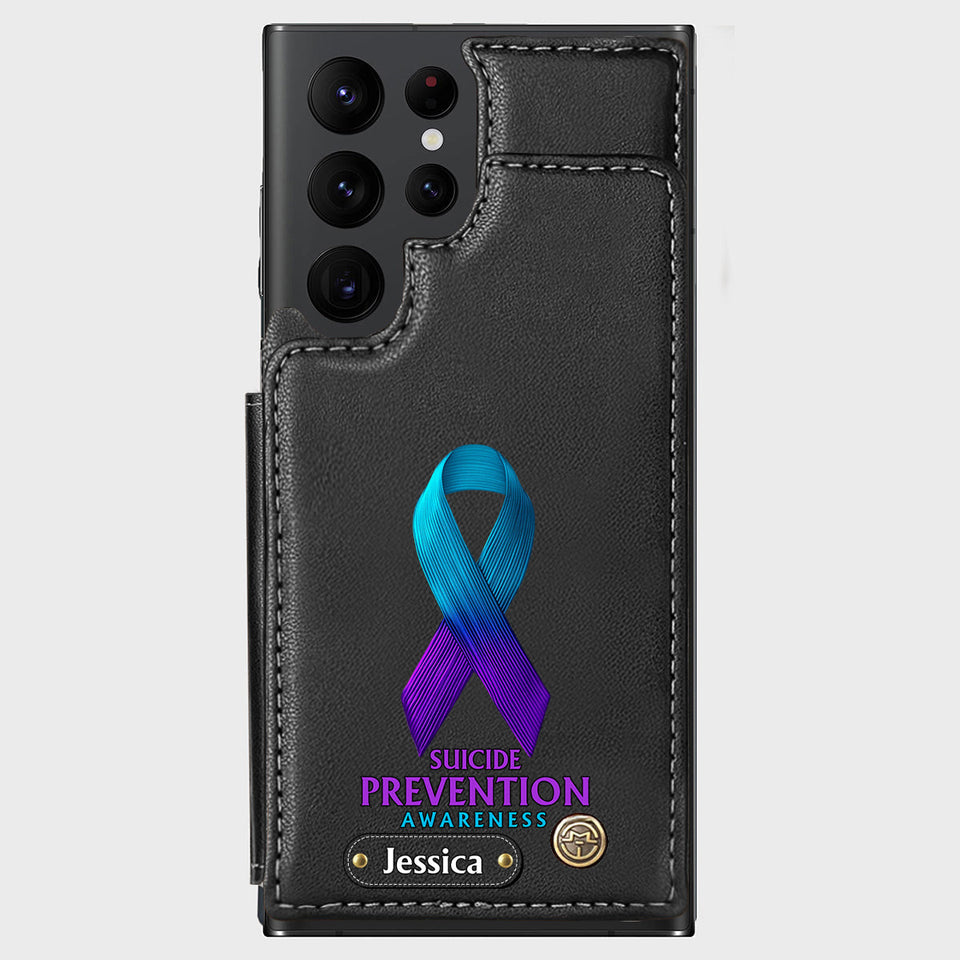 Vous comptez - Étui portefeuille personnalisé pour téléphone portable, conçu pour la prévention du suicide