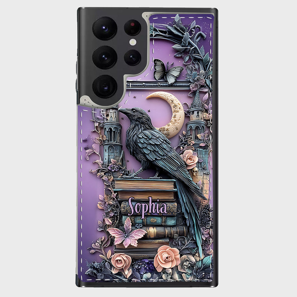 Dark Academia Book Reader - Personalized Book Foldable Wallet Phone Case