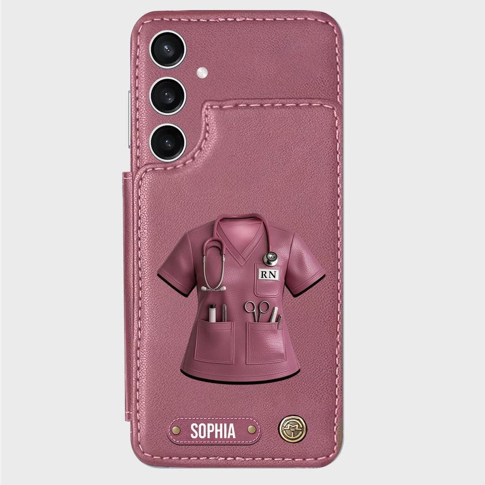 Proud Nurse - Personalized Nurse Wallet Phone Case