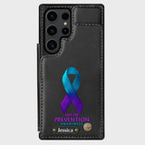 Vous comptez - Étui portefeuille personnalisé pour téléphone portable, conçu pour la prévention du suicide