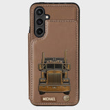 Truck Driver - Personalized Trucker Wallet Phone Case