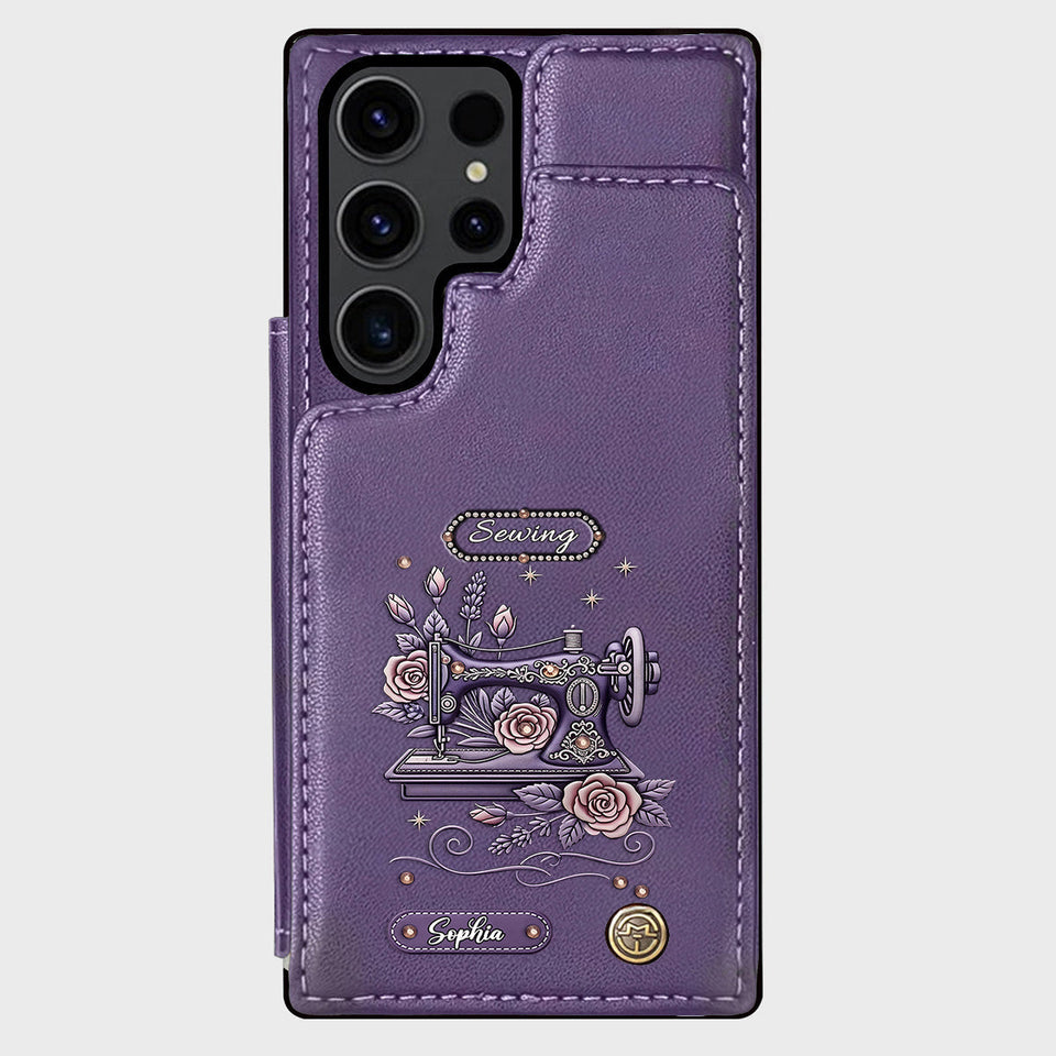 Love Sewing - Personalized Sewing Wallet Phone Case