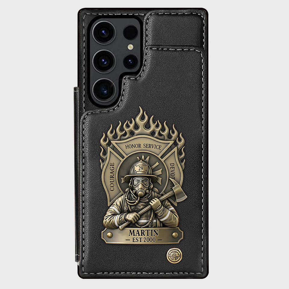 Proud Firefighter - Personalized Firefighter Wallet Phone Case