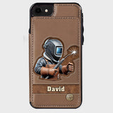 Strong Ones Become Welder - Personalized Welder Wallet Phone Case