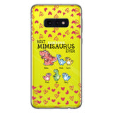 Best Mimisaurus Ever - Gift for grandma, grandpa, dad, mom, aunt, uncle - Personalized Clear Phone Case