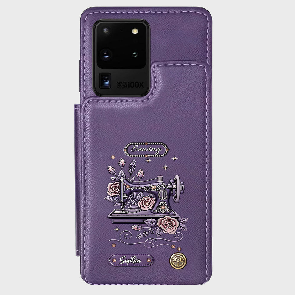Love Sewing - Personalized Sewing Wallet Phone Case