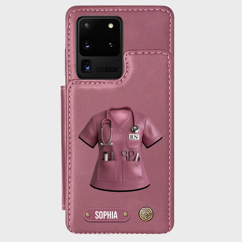 Proud Nurse - Personalized Nurse Wallet Phone Case