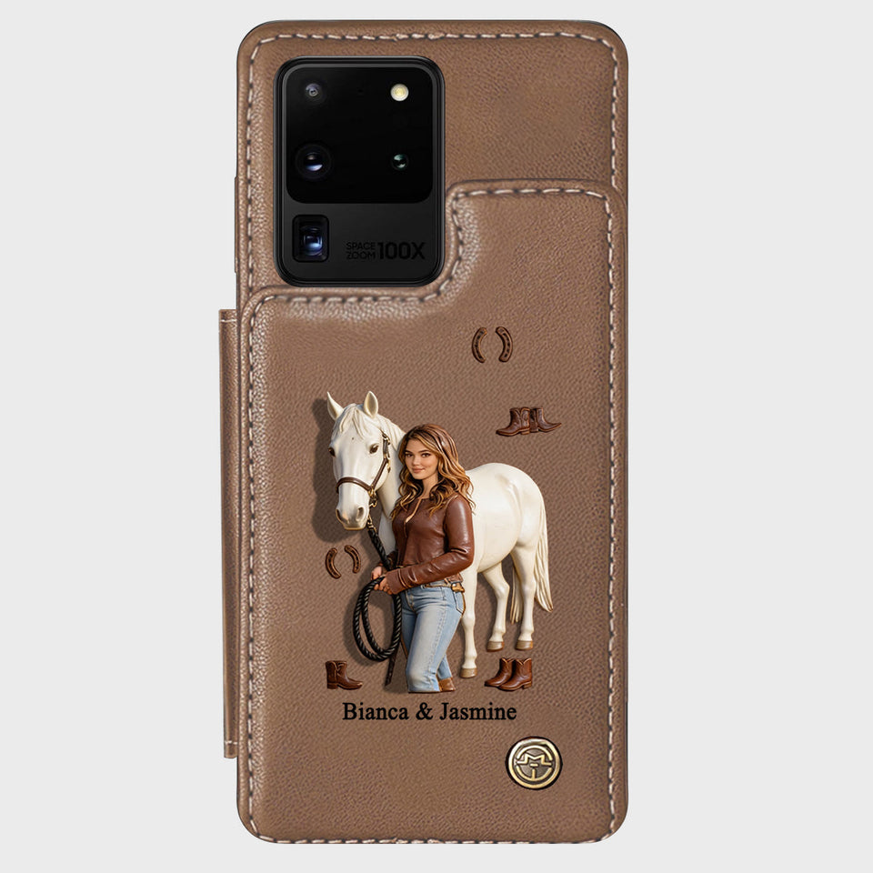 Horse Girl - Personalized Horse Wallet Phone Case