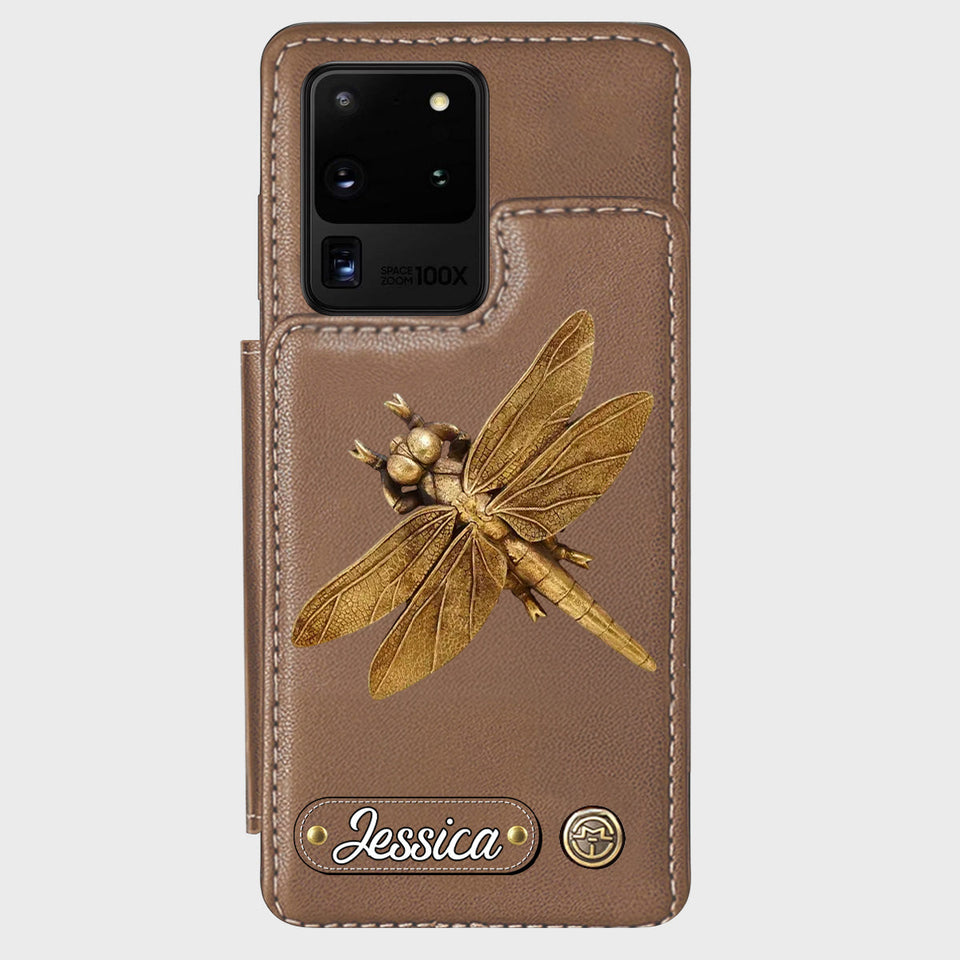 Love Garden, Beautiful Dragonfly, Butterfly, Bee, Hummingbird,... - Personalized Gardening Wallet Phone Case