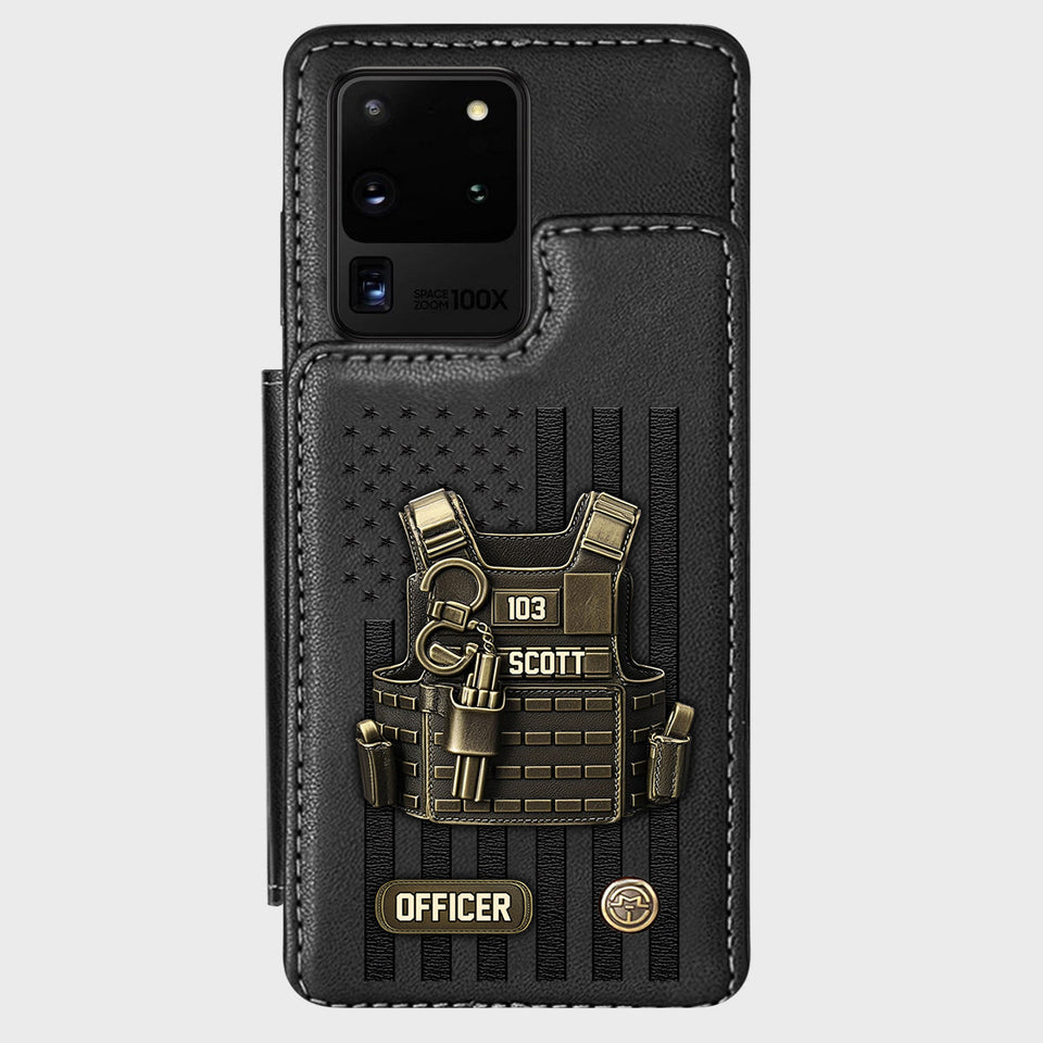 Proud Police - Personalized Police Officer Wallet Phone Case