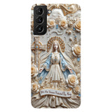 Tu es protégé(e) à jamais par Marie - Coque de téléphone personnalisée avec texte chrétien intégral