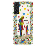 Tu ne marcheras jamais seul - Coque de téléphone personnalisée avec impression intégrale pour la sensibilisation à l'autisme