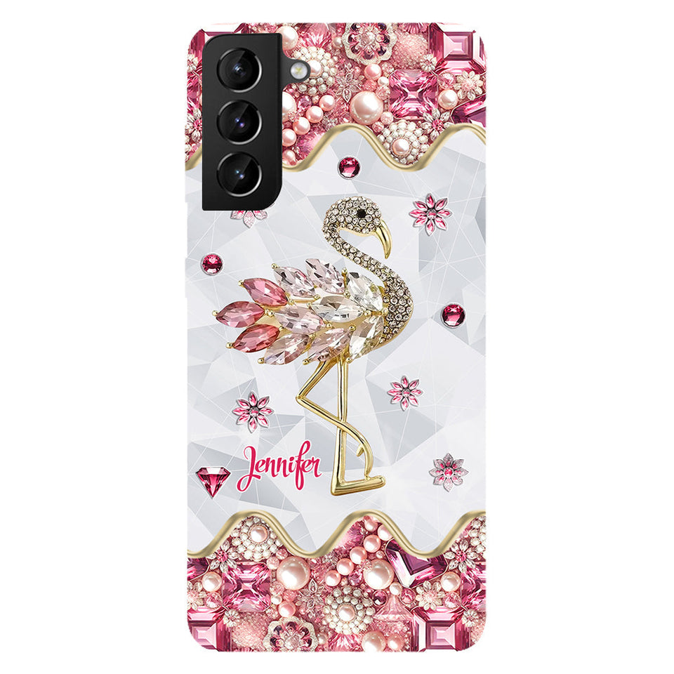 Just A Girl Who Loves Flamingos - Personalized Flamingo Full Print Phone Case