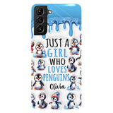 Just A Girl Who Loves Penguins - Personalized Penguin Lover Full Print Phone Case